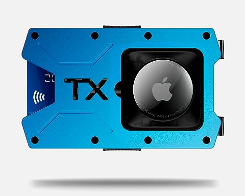 TITAN X Wallet | Minimalist Slim Metal anti RFID Wallet with Money Clip | Front Pocket Wallet | Pro Air Edition (Royal Blue, Airtag Ready)2