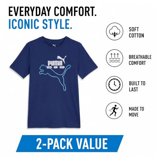 Image of PUMA Boys T-Shirts Athletic Crewneck Short Sleeve Tees (Sizes S-XL)