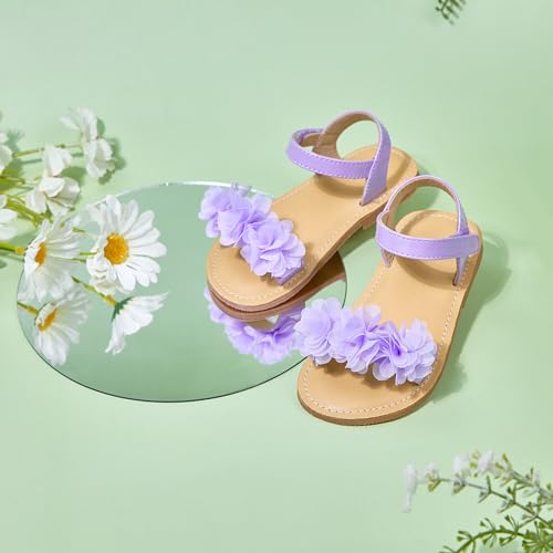 Image of Otter MOMO Girls Open Toe Princess Flat Sandals with Comfort Sole Summer Sandals