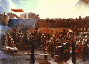 Peinture à l'huile Mocking Christ par Kramskoy, idéal pour décorer un salon élégant