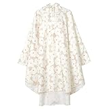 [Wpc.] レインポンチョ ハナプリント ベージュ レディース レインコート リュックを背負ったままでもOK アウターの上から羽織れる アウトドア レジャー フェス おしゃれ 可愛い 女性 通勤 通学 R003-9148-201