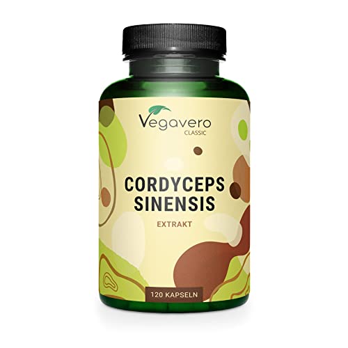 Cordyceps Sinensis Vegavero® | Mushroom Extract Powder | 120 Capsules (4-Month Supply) | NO Additives, Lab-Tested | Vegan