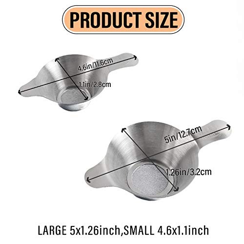 AUEAR 2-Pack Stainless Steel Mini Strainer