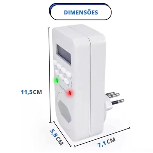Aparelho Timer Temporizador Digital Bivolt Automático Com Visor LCD