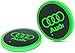Honghou Technology 2pcs LED Car Cup Holder Lights for Audi, 7 Colors Changing USB Charging Mat Luminescent Cup Pad, LED Interior Atmosphere Lamp(Audi)