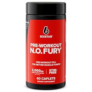 Six Star Nitric Oxide Supplements for Men & Women, Muscle Builder (60 Count) – Nitric Oxide Booster Pills Muscle Pump Pre Workout Supplement – Sports Nutrition for Muscle Building, Strength & Energy