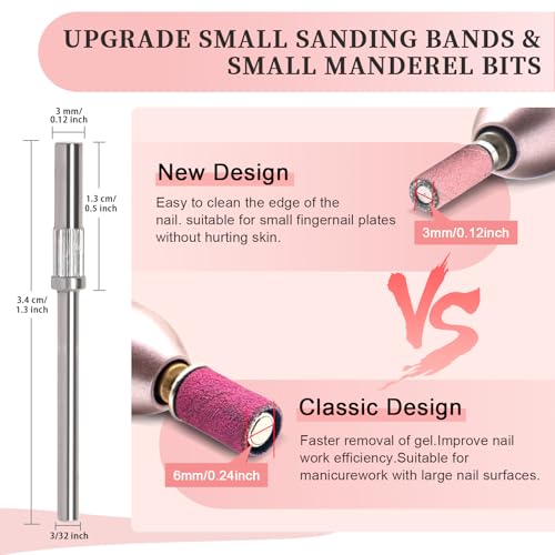 Image of Small Nail Sanding Bands #120 Pink