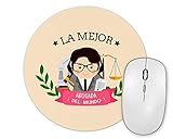 Planetacase Alfombrilla De Ratón La Mejor Abogada del Mundo Regalo Original Abogados Forma Redonda 20 Cm