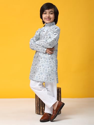 Image of Pro-Ethic Style Developer Boys Silk Kurta Pajama For Kid's Boys Ethnic Wear | Jacquard Silk Kurta Pajama (S-236)