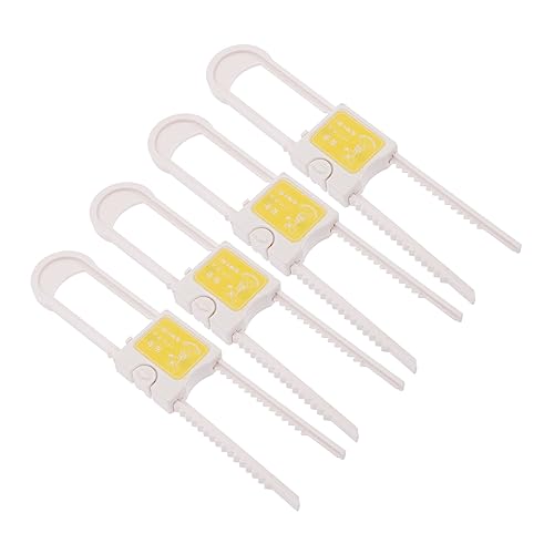 KOMBIUDA スライド式キャビネットロック 4個 チャイルドセーフティロック 家庭用 食器棚用 お子様対策 引き出し用 高耐圧材質