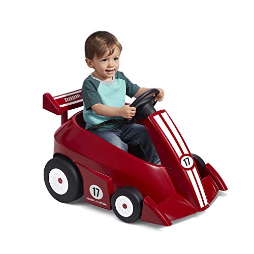 Radio Flyer Grow with Me Racer, Kids Battery Powered and Remote Control Ride On Toy, Red Toddler Ride On Toy for Ages 1.5-4 Years, Large