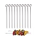 DBAILY Brochetas de Acero Inoxidable, 100pcs Set Plata Pinchos Reutilizables Palos de Barbacoa para Picnic Parrilla Aperitivos (1.8mm*15cm)