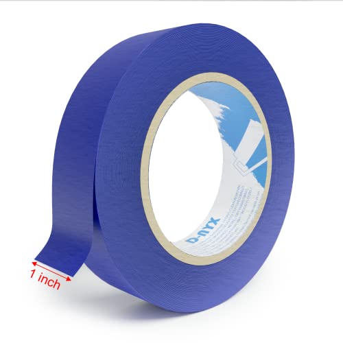 Professional Painters Tape 1Inch X 60 Yards | Sharp Edge Line Technology Residue-Free Multisurface Painter Tape | Automotive Refinish Paper Masking Paint Rolls For Wall Art Renovation (3 Pack -Blue) #TOP1