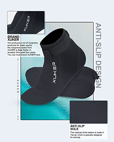 Image of XUKER 3mm Neoprene Water Socks for Beach Volleyball Sand Soccer Diving