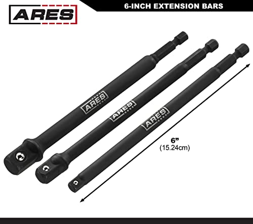 Image of ARES 22023 6-Inch Impact Grade Socket Adapter Set | High-Speed Socket Driver Adapter