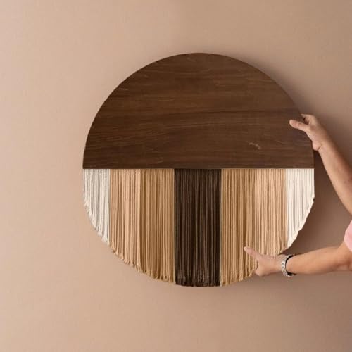 Tapiz de macramé redondo para decorar tu dormitorio con un estilo nórdico único 7