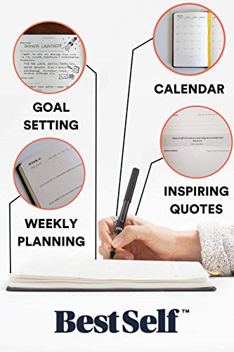 SELF Journal by BestSelf — Undated 13-Week Planning, Productivity and Positivity System for Max Achievement and Goal Success — Track Gratitude, Habits and Goals Daily and Weekly (Charcoal) - Thumbnail 2