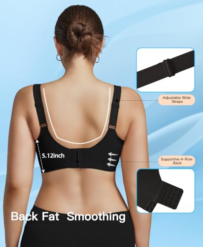 Image of Minimizer Bras for Women Full Coverage Wireless Plus Size Seamless Bralette Removable Pads Comfort 32A-42DD