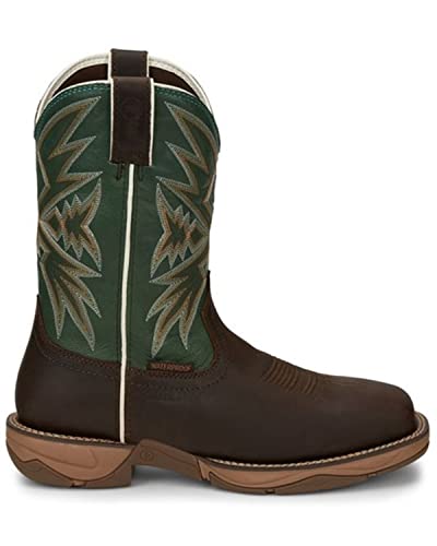 Tony Lama Men's Bartlett Amber Western Work Boot Steel Toe Brown 12 EE2