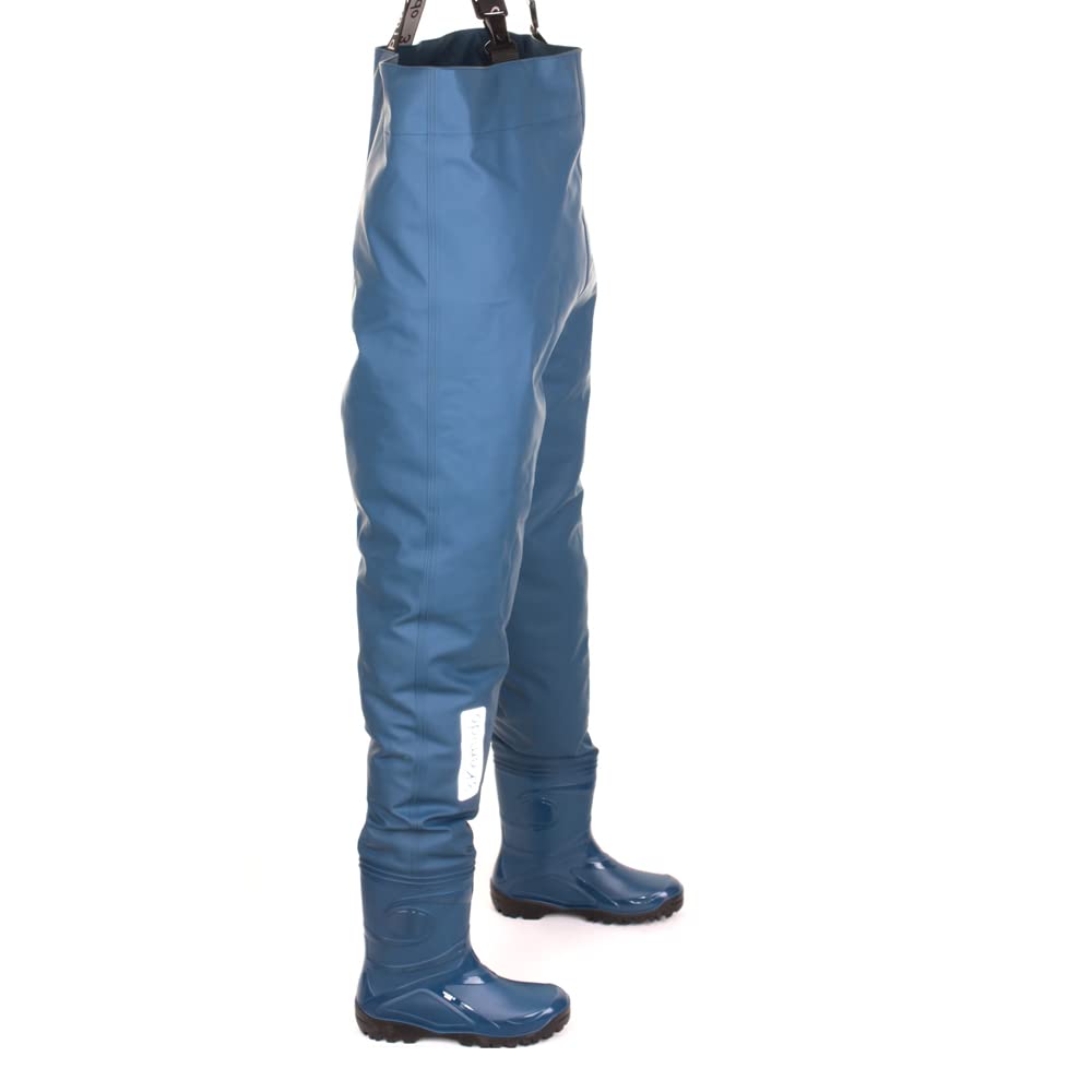 Wathose für Jugendliche, strapazierfähige Hosenträger, Trage- und Aufbewahrungstasche, Solider Sohle, Schwarz und Grün und Denim Blau, 36, 37, 38, 39, 40, 41, 42 EU, Junior Angeln Stiefel