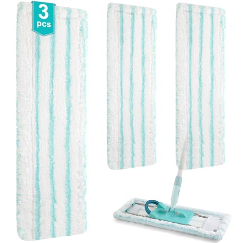 VINATO Lot de 3 Serpillières de Rechange Épaisses pour Leifheit Profi XL, Microfibre Haute Absorption - Compatible avec Les Modèles Profi XL Micro Duo et...