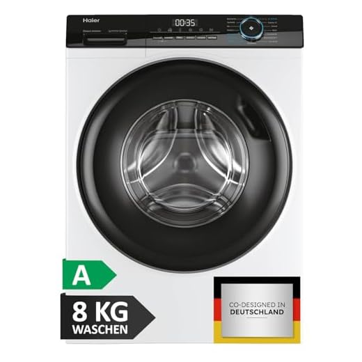 Haier Frontlader Waschmaschine 8kg I I-PRO SERIES 3 HW80-B14939W I Washing Machine mit A-Effizienz, 1.400 U/Min. & leisem Direktantrieb I Inkl. Dampfprogrammen, Mengenautomatik & Refresh-Programm