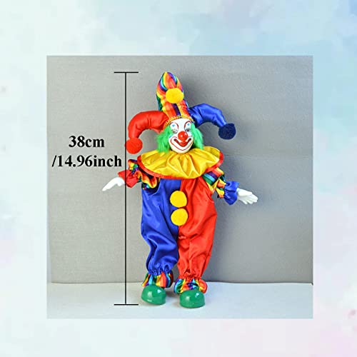 Muñeca payaso de porcelana 14 pulgadas vintage miniatura 3