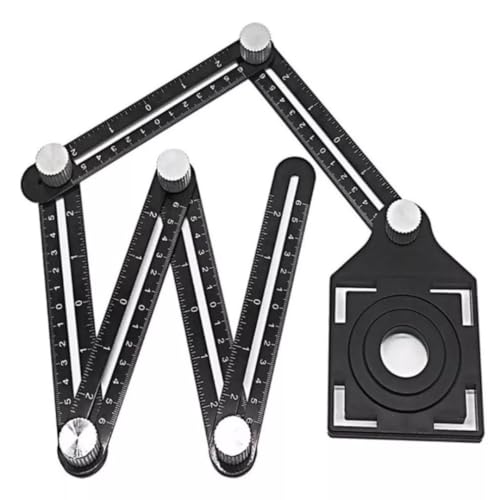 REGUA GABARITO MULTI ANGULO FURO PORCELANATO CERAMICA PISO