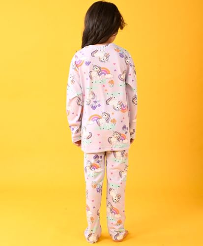 Image of Anthrilo Pure Cotton Printed Pyjama Set for Girls | Sleepwear | Night Suit, Night Wear | Long Sleeves T-Shirt & Pyjama | Regular Wear | 0-14 Years