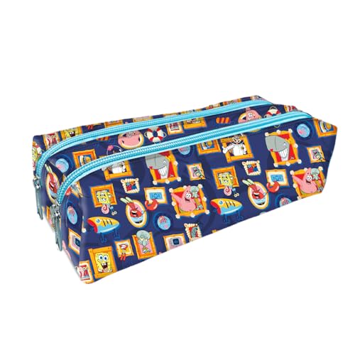 DAC - Estojo Duplo com 2 Zíperes em Tecido - Bob Esponja