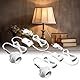 Lamptobe DIY Lampe mit Kabel, E27 Lampenfassung Kit Für Tischlampen E27 Fassung Mit 1.8M Kabel DIY Lampenfassung mit Schalter - Weiß - 2er pack