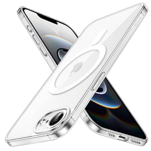 Image of JETech Magnetic Slim Cover Case for iPhone 17e (2026) / iPhone 16e Compatible with MagSafe, Camera Lens Full Protection, Ultra-Thin Lightweight Clear Minimalist Protective Phone Cover (Clear)