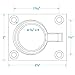 Seachoice 36681 Chrome-Plated Cast Brass Square Flush Hatch Ring Pull, 1-7/8
