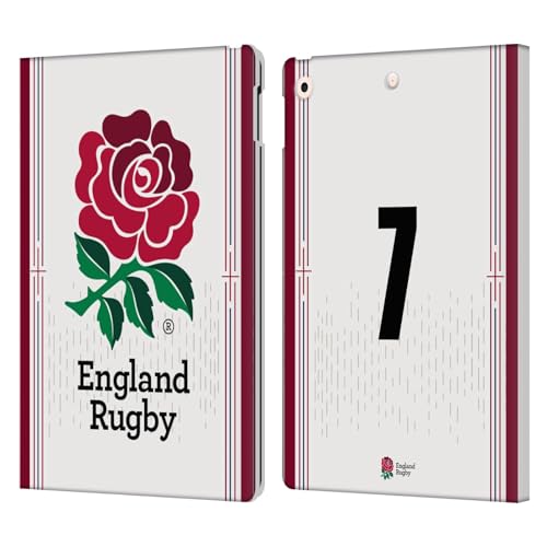 Coque iPad 10.2 portefeuille Angleterre Rugby Union étui protection cuir 2021