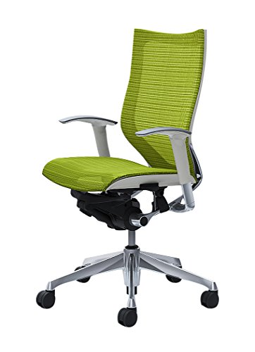 オカムラ 岡村製作所 デスクチェア オフィスチェア バロン ハイバック 可動肘 座メッシュ ライムグリーン CP85AW-FDH6
