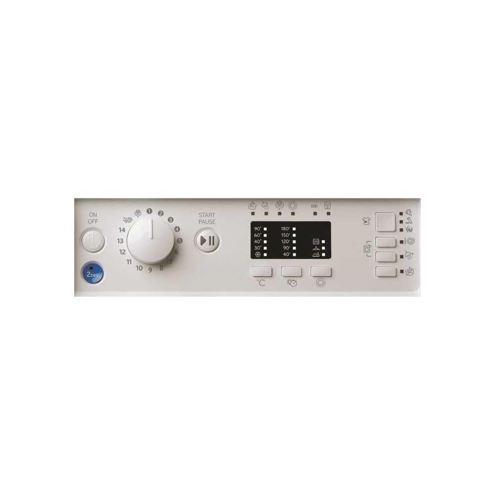 Lave-linge séchant tout intégrable INDESIT BIWDIL861485EU - 8/6 kg - Induction - L60cm - 1400 trs/min - Blanc