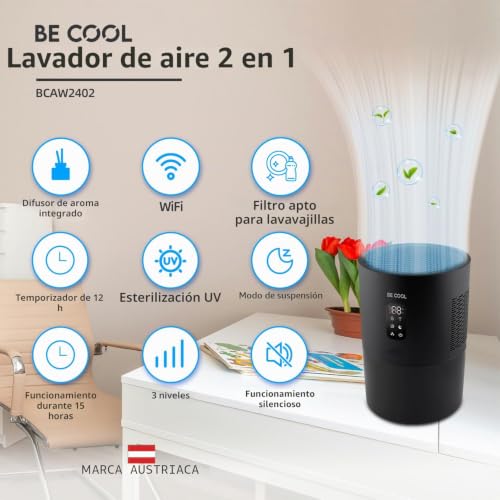 Purificador de aire 2 en 1 Be Cool: esterilización UV contra alérgenos y aire seco en casa 3