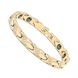 ゲルマニウム ブレスレット ステンレス ヘマタイト ピンクゴールド レディース 健康ブレスレット バングル 腕輪 アクセサリー