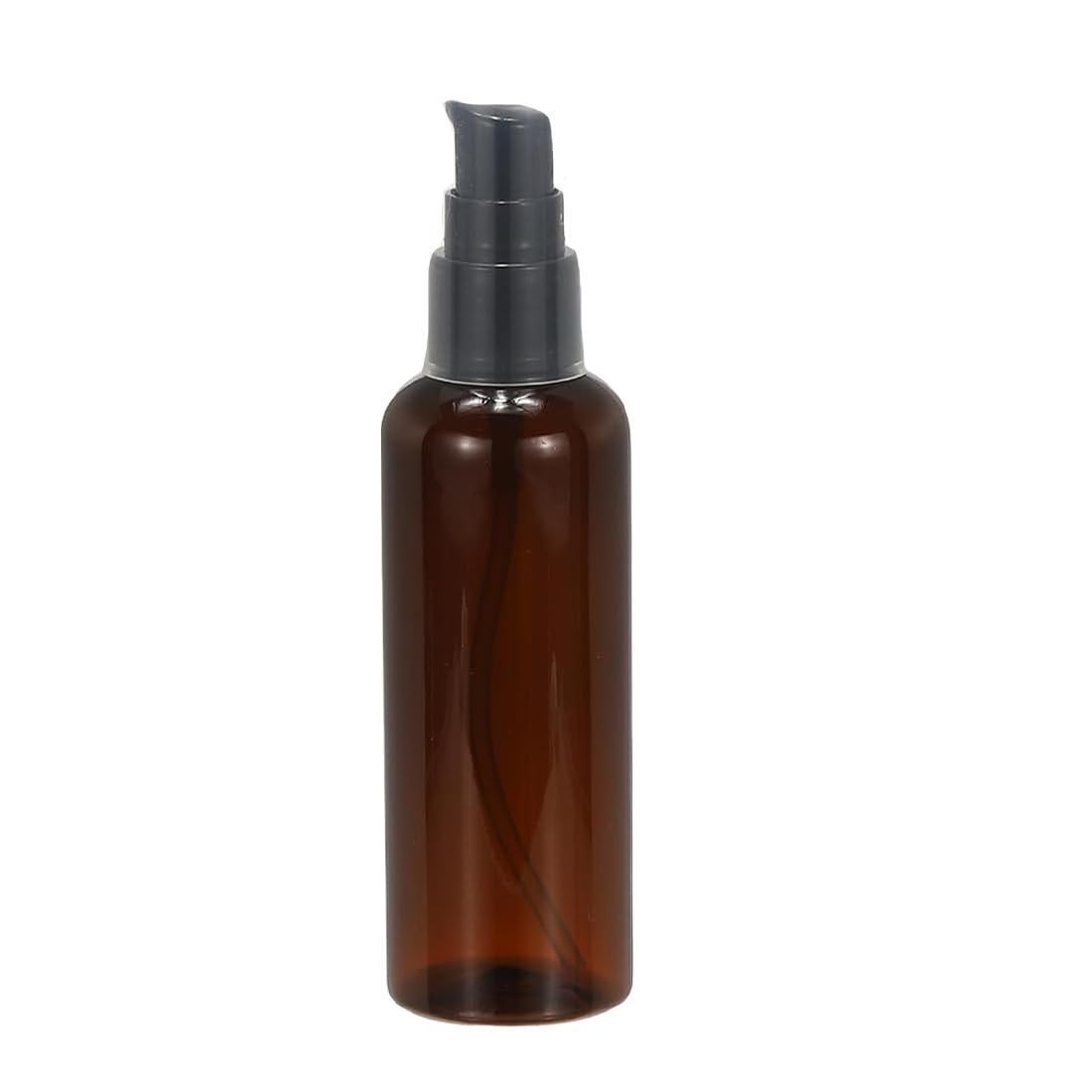 IKOPFLN 6 botellas vacías de vidrio marrón con bomba negra para aceite esencial, viaje, crema y loción
