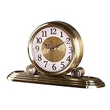  Siunwdiy Kaminuhr Dekorative Uhr Antike Uhr Schlafzimmer Uhr Retro-Metall-Legierung Römischen Zahlzeichen Uhr Geschenkideen Raumtisch Leben,Messing