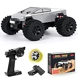 Cyber Monster Truck 1/20 Scale Brushless RC Cars for Adults,Fast Hobby RC Truck 4x4 Off-Road,Electric 4WD 45+Kph RC Buggy,Remote Control Trucks, All Terrain RTR Toy Vehicle,2 Lipo Batteries,JT20W