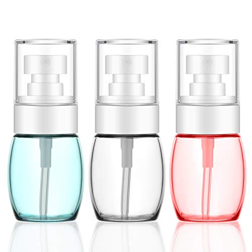 3pcs 1oz Spray Bottles TSA-approved, Segbeauty Travel Size 30ml Fine Mist Plastic Spray Bottle, Leak-proof Refillable Airplane Mini Containers for Facial Sprays, Makeup Sprays, Misting Curl Hair