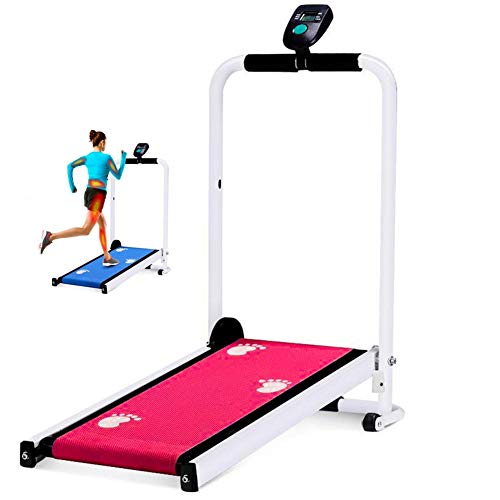 Caminadora Plegable Fitness Mini con Display LED Rosa