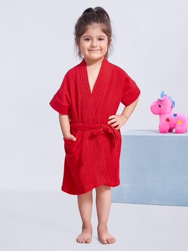 Image of SAND DUNE Baby Girls' Bathrobe Ultra Soft Terry Cotton 1-4 Years