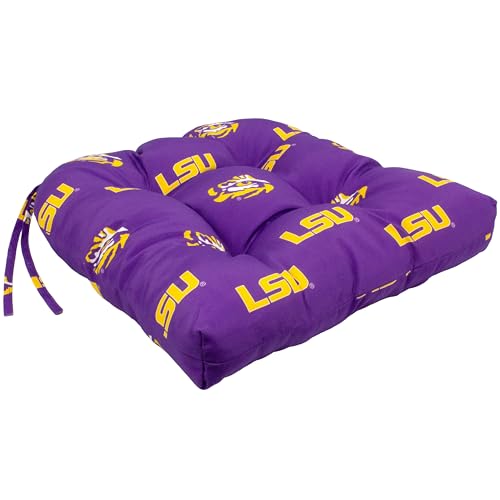 Image of Everything Comfy College Covers LSU Tigers Indoor Outdoor Seat Cushion Patio D Cushion