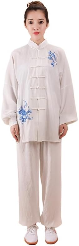 HEARTTOUCH Unisex Adult Tai Chi Suit Kung Fu Costume Wing Chun Clothing Long Sleeves Chinese Wushu Morning Exercise Uniform