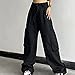 Cargo Pants Women Wide Leg Pants High Waisted Fashion Teen Girls Baggy Casual Long Straight Jogger Pants Y2K Trousers Black
