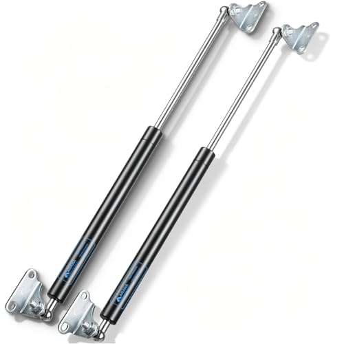 ARANA Muelles Resorte de Gas 380 mm (245 N/24.5 kg, tipo-L) con Amortiguador de Gas Hidráulico Brazo – Soporte para Cama de Autocaravana, Camión, Cocina, Ventana de Autocaravana y DIY Caja Pesada