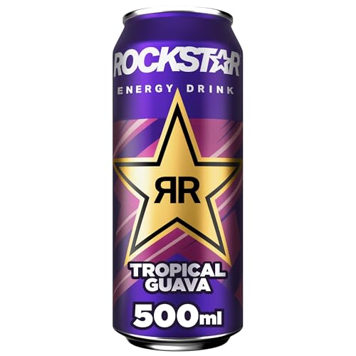 Rockstar Energy Drink Tropical Guava Geschmack - Koffeinhaltiges Erfrischungsgetränk für den Energie Kick, EINWEG (12 x 500ml) (Verpackungsdesign kann abweichen) 3