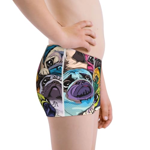 Boys' Cotton Boxer Brief Soft Underwear-Colorful Pug2